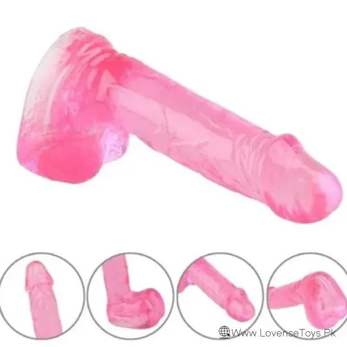 Pink Realistic Flesh Suction Cup Dildo