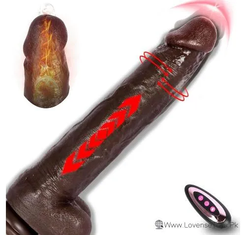 11“ Big Black Thrusting Dildo Vibrator