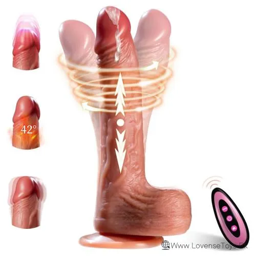 6in1 PenisThrusting Dildo Vibrator with Suction Cup